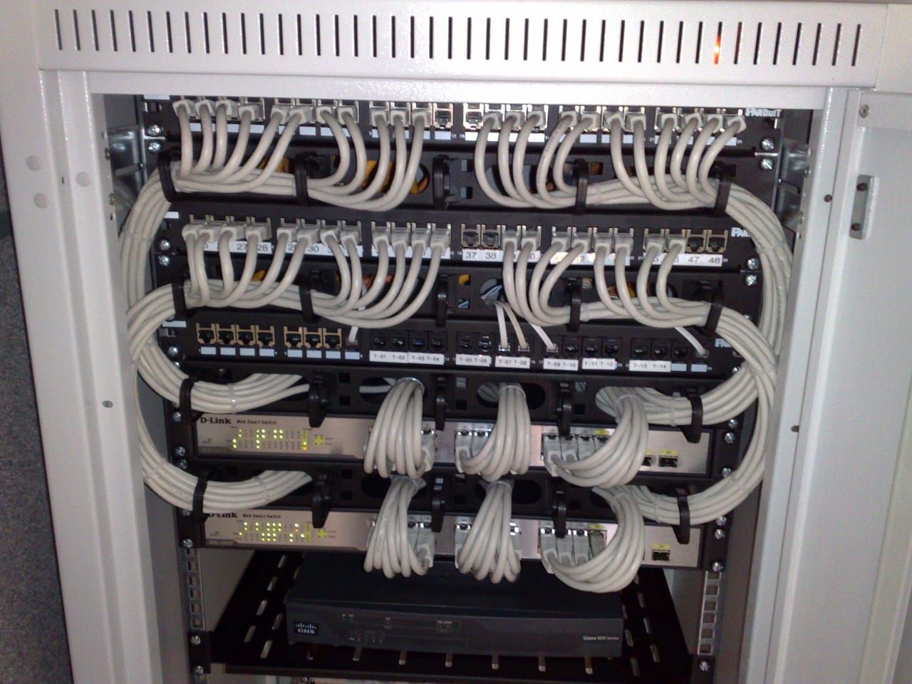 Après — Câblage RJ45 Cat 6A pour bureaux à Labège
